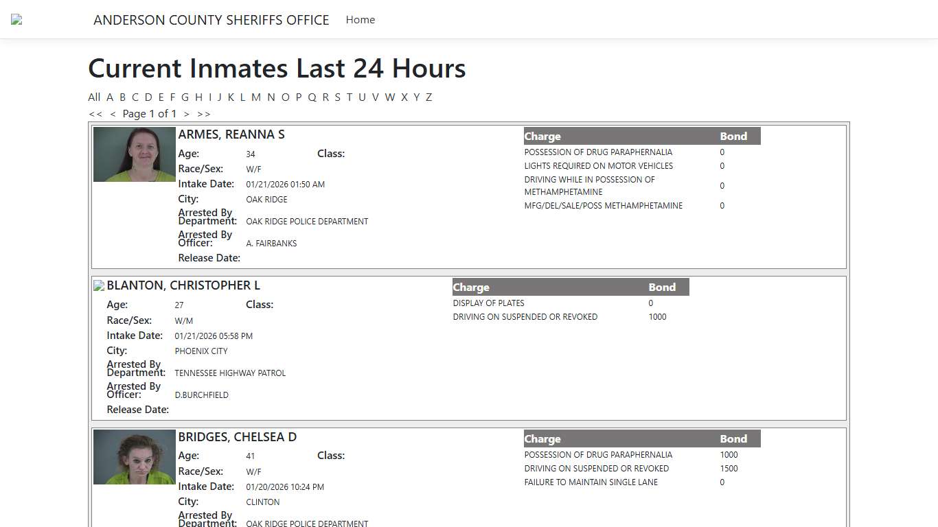 Inmates - ISOMS Portal
